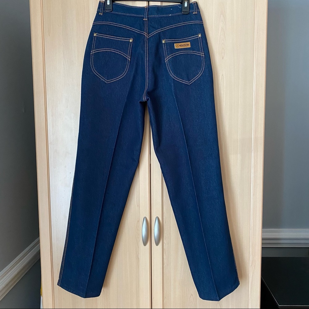 Vintage Gitano 80’s High Rise Jeans Dark Wash Straight Leg Size 28